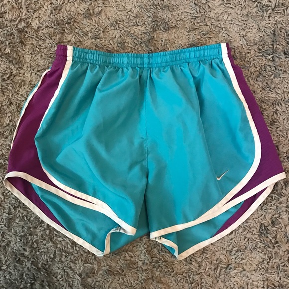 blue and purple nike shorts